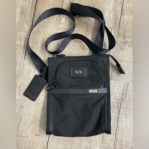 Tumi Alpha 3 Black Shoulder Pocket Bag